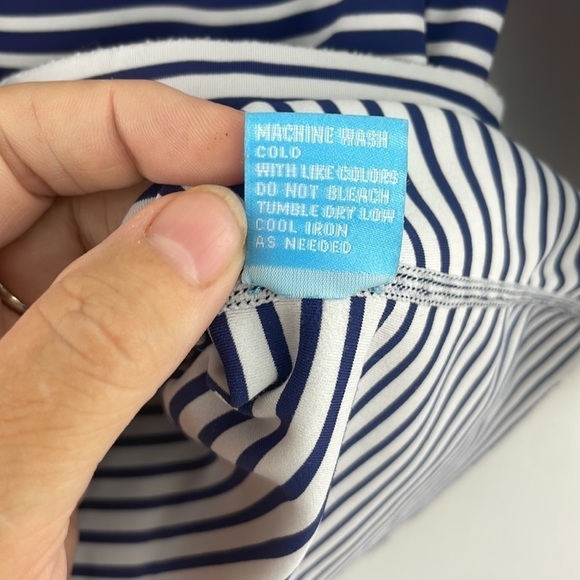 J. McLaughlin Stripe Boat Neck 3/4 Sleeve  Tee Sz M - Picture 5 of 5